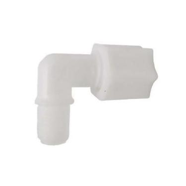 Imagem de Conector Cotovelo Macho Nylon Mangueira De 1/4 Rosca 1/4 - BR Fish Aqu
