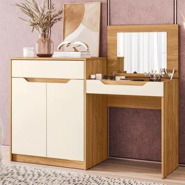 Imagem de Penteadeira Escrivaninha Trend  110 - Albatroz Móveis, Carvalho Grife/