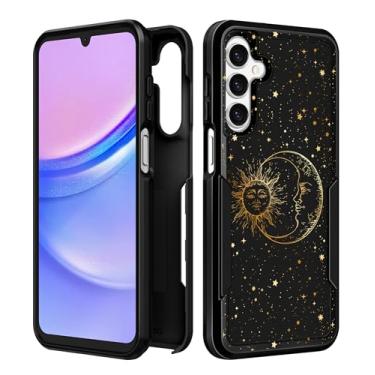 Imagem de Plakill Capa de telefone feminina para Galaxy A14 5G - Capa feminina fofa kawaii estética design exclusivo sol e lua resistente à prova de choque de grau militar adolescentes para Samsung Galaxy A14