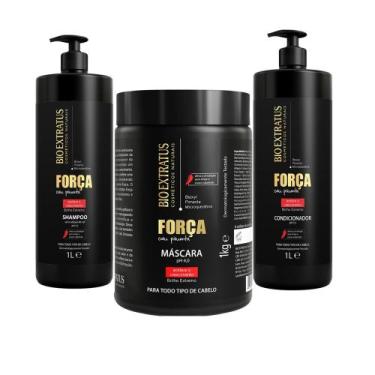 Imagem de Kit Força Com Pimenta Bio Extratus 3 Produtos Litro SH/CD/BC