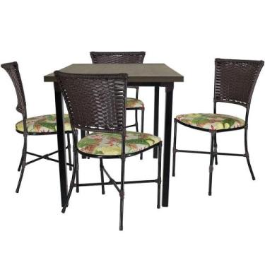 Imagem de Mesa Cadeiras Gramado Tabaco Jogo De Jardim - PANERO MÓVEIS