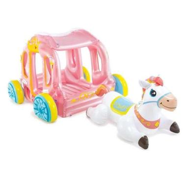 Imagem de Casinha Carruagem Da Princesa Com Cavalinho Inflável Intex