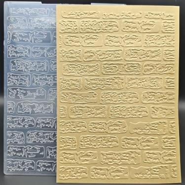 Imagem de Pasta de plástico em relevo, 12 x 17 cm, Natal, tijolo de neve, papel de parede, artesanato, impressões texturizadas de plástico para fazer cartões, scrapbooking