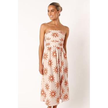 Imagem de Petal & Pup Vestido midi feminino Ryder sem alças, Sola, M
