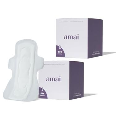 Imagem de Absorvente Noturno Amai, Fluxo Intenso, Algodão Sem Químicos, Ultra Confortável, Hipoalergênico, Com Abas, Zero Plástico Comum - 28 unidades