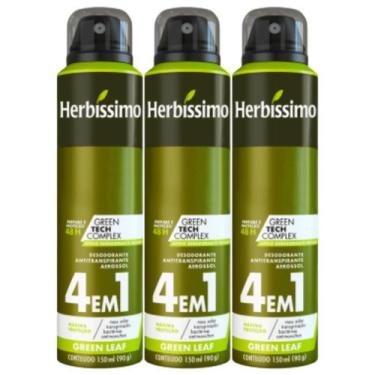 Imagem de Kit 3 Desodorante Herbíssimo Green Leaf 150 Ml - Dana