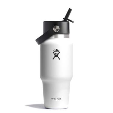 Imagem de Hydro Flask Garrafa de viagem de palha flexível de 680 g branca