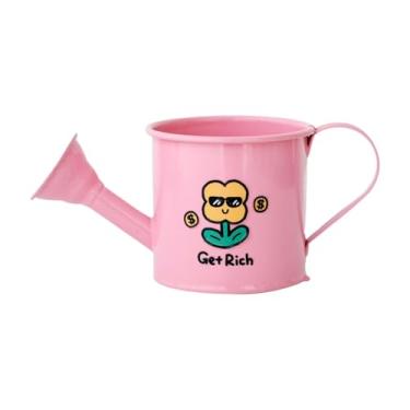 Imagem de Generic Regador infantil para jardim, brinquedo aquático portátil com alça ergonômica, mini regador para pátios, plantas domésticas e bonsai, Rosa