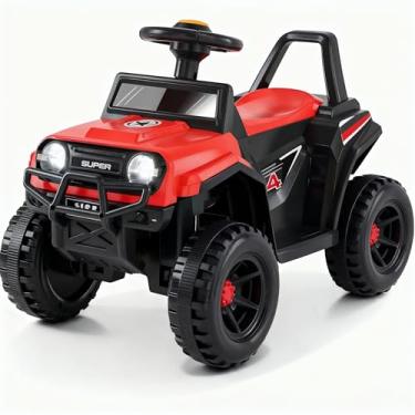 Imagem de Jipe Elétrico Infantil 6V Off-Road com Rodas Grandes URBANIUS, Luzes, Buzina e Som, Aceleração por Pedal, Certificação INMETRO, 1 a 4 Anos, Até 30 kg
