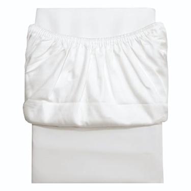 Imagem de Aime Baby Lençol para Cama de Solteiro 100% Algodão Pima Branco