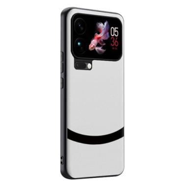 Imagem de LTLMYDAM Capa traseira para Xiaomi 17 Pro Max/17 Pro/17, cintura elegante, couro vegano, anti-impressão digital, capa flexível TPU à prova de choque, branca, 17