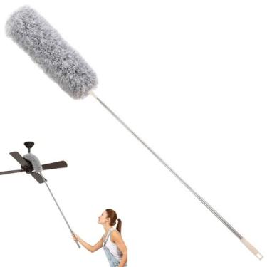 Imagem de Espanador Dobravel Cabo Retratil Extensor Longo Alcance Limpeza Po Poe