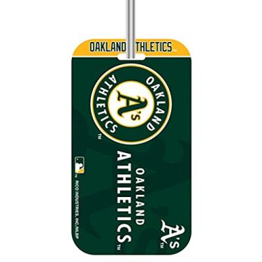 Imagem de Rico Industries Chaveiro MLB Oakland Athletics Etiqueta de bagagem, cores do time, tamanho único