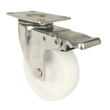 Imagem de Rodizio inox 304 giratório 3 Pol. placa e freio Master Roll