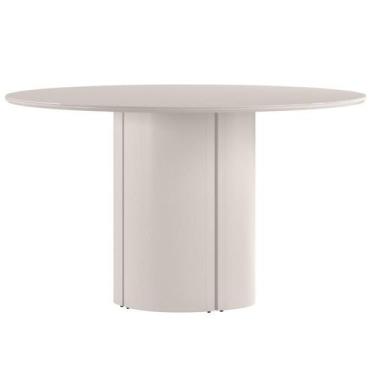 Imagem de Mesa De Jantar 6 Lugares Redonda 135cm Verbena N01 Off White - Lyam De