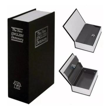 Imagem de Cofre Camuflado Formato Livro Dicionário Jóia C/ Chave - temdetudomesm