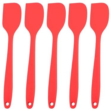 Imagem de Espatula De Silicone Vermela Grande Kit 05 Un