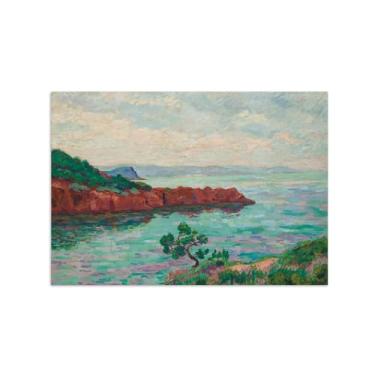 Imagem de Armand Guillaumin Famoso Arte de Parede Pôster-Impressões em Tela para sala de estar-Reprodução pinturas(Cape Roux) 50x70cm Sem Moldura