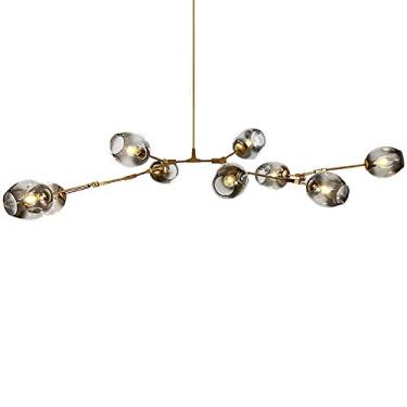 Imagem de Lustre Molecules Sputnik, abajures de vidro transparente, luminária suspensa, lustres E27, vintage, industrial, ajustável, teto, abajur transparente