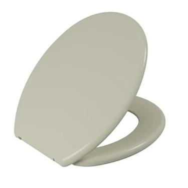 Imagem de Assento SanitáRio Oval Universal | Tampa PráTica Com Design Moderno Para Seu Banheiro(Bege Escuro)