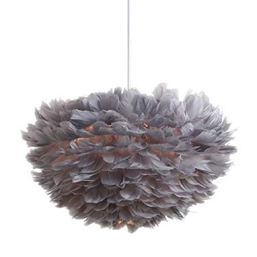 Imagem de Luminária pendente minimalista com design criativo de penas, lâmpada moderna para quarto infantil, sala de estar, quarto, mesa de jantar, lustre redondo, iluminação decorativa de teto, lâmpa