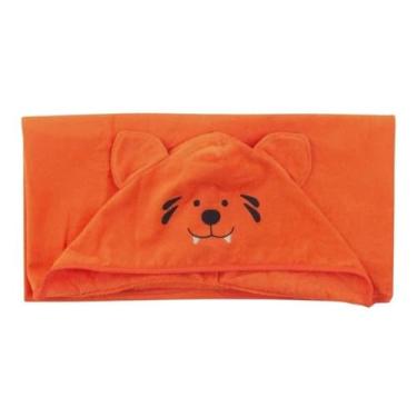 Imagem de Toalha De Banho Bebê Com Capuz 100% Algodão - Bordada (Tigre)