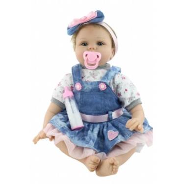 Imagem de Boneca Reborn Realistic Baby Doll Silicone Guagua em tamanho real - Li
