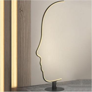 Imagem de Lâmpada De Assoalho Em Forma De Rosto Criativo, Lâmpada De Leitura Contínua, Para Sala De Estar, Lobby Do Hotel, Infinitamente Regulável, Infinitely Dimmable, 142 * 22cm