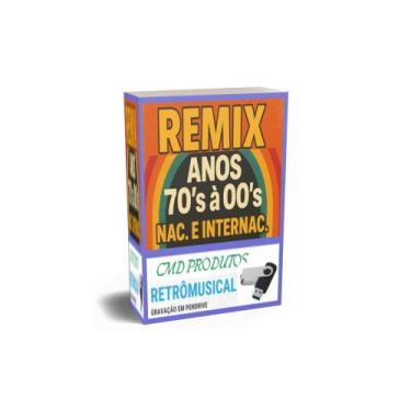 Imagem de Pen drive 8gb com Músicas - Remix Nac. e Internac. Anos 70's á 00's (m