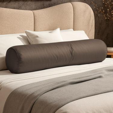 Imagem de Almofada Travesseiro Bastão Tubo Rolo Dot 140cm Macia Veludo Marrom - Desk Design