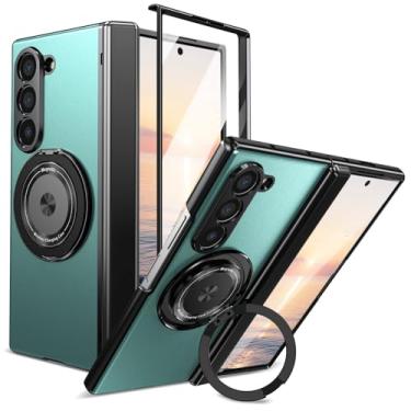 Imagem de HOULEE Capa para Samsung Galaxy Z Fold 6 com protetor de tela e proteção de dobradiça e suporte de metal anel, capa de telefone resistente a quedas de grau militar resistente para Galaxy Z Fold 6