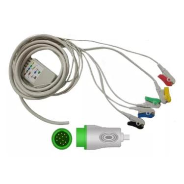 Imagem de Cabo Ecg 5 Vias Garra Olidef Logicare 12 Pinos