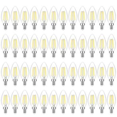 Imagem de Lâmpadas LED de candelabro BeSlowe 6W 5000K 600lm B11, pacote com 48
