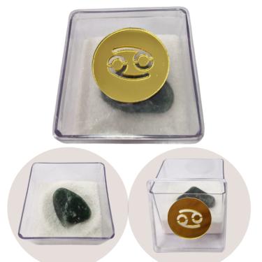 Imagem de Pedra do Signo Câncer Quartzo Verde Box Acrílico