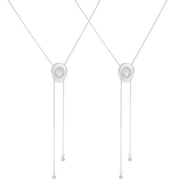 Imagem de UNICRAFTALE Colar feminino com chapéu de vaqueira ocidental, 2 peças, ajustável, corrente de gravata bolo, moderno, country ocidental, pingente longo, colar de joias para presente, Latão, Sem Pedra