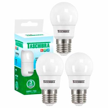 Imagem de 3 Lâmpada Bulbo Led Tkl 30 4,9w Taschibra Luz Fria 6500k
