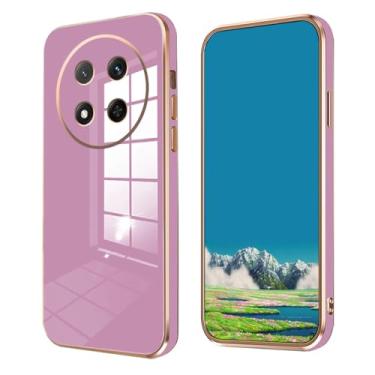 Imagem de Anlalish Compatível com Honor Magic 7 Lite capa de silicone à prova de choque, para Honor Magic 7 Lite capa de telefone fina capa de proteção fofa (roxa)