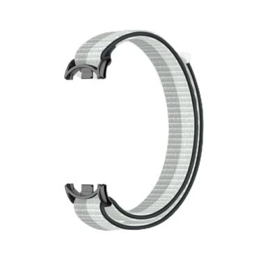 Imagem de Pulseira esportiva de nylon para mulheres e homens, pulseira de substituição para Xiaomi Mi Band 10/9/8 (prata fantasma, para Xiaomi Mi Band 8/9/10)