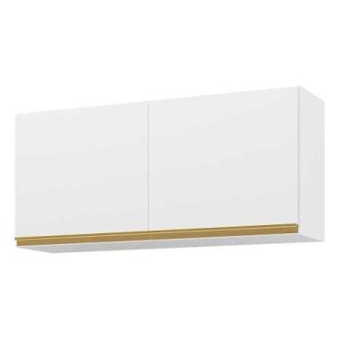Imagem de Armário Aéreo Cozinha 120cm 2 Portas Veneza Branco - MULTIMOVEIS
