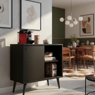 Imagem de Aparador Buffet Compacto Com Porta De Correr E 3 Prateleiras - CJCAVIC