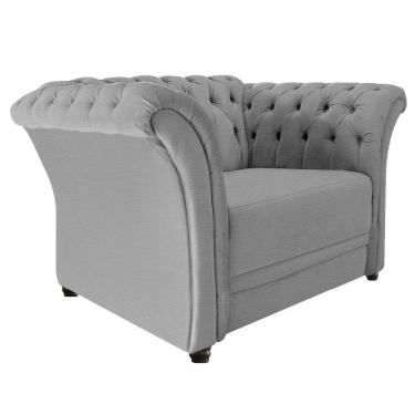 Imagem de Poltrona Decorativa Chesterfield Sofia Corano Cinza