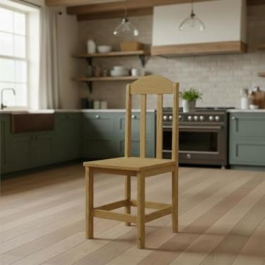 Imagem de Kit com 2 Cadeiras De Jantar Madeira Maciça Safira - Nogueira Sem Estofado