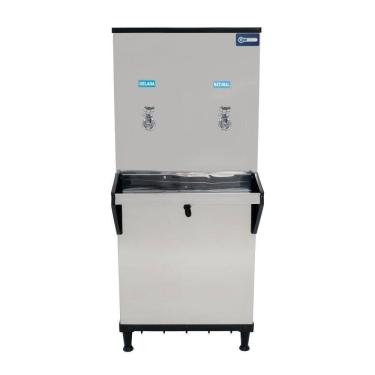 Imagem de Bebedouro Industrial Coluna Knox 50L 1 Torneira Gelada 1 Torneira Natural Inox 220V (KX05-D NG 2T)