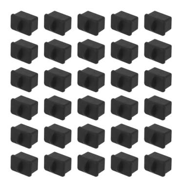 Imagem de PATIKIL Tampa de proteção antipoeira com porta SFP, 30 peças SFP à prova de poeira, protetor de silicone macio para interruptor de computador, roteador, placa de interface de rede, preta