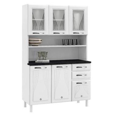 Imagem de Kit Cozinha Star 3 Portas De Vidro Com 2 Gavetas Telasul