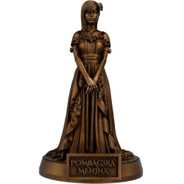 Imagem de Estátua Pombagira Menina Imagem Umbanda Candomblé (Cor Cobre Antigo)