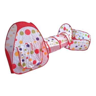 Imagem de Barraca Infantil Toca Túnel Piscina Bolinhas Bw158 Vermelho