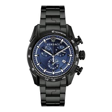 Imagem de Versace Relógio masculino de luxo da coleção V-Ray, Preto, OS, Versace | V-Ray