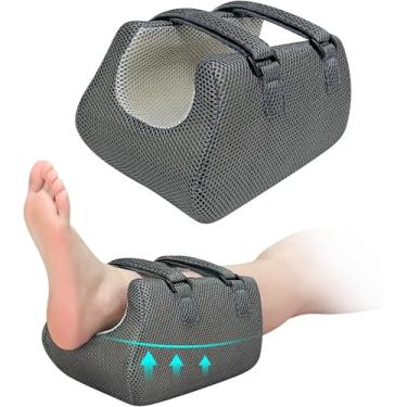 Imagem de Protetor de calcanhar para úlceras de pressão na cama, travesseiro de tornozelo para alívio de pressão, travesseiro elevador de calcanhar, travesseiros de elevação de pé para inchaço, almofada de