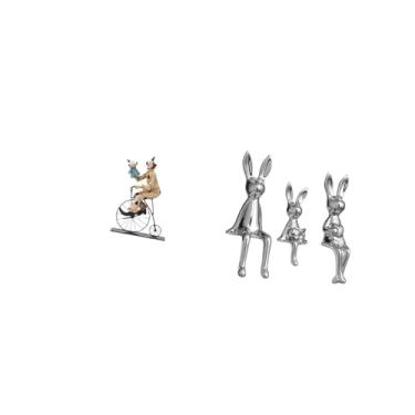 Imagem de Fenteer Conjunto de Esculturas de Palhaço E para Decoração de Mesa, Centro de Mesa, Sala de Jantar, Estante Ou Como Enfeite.